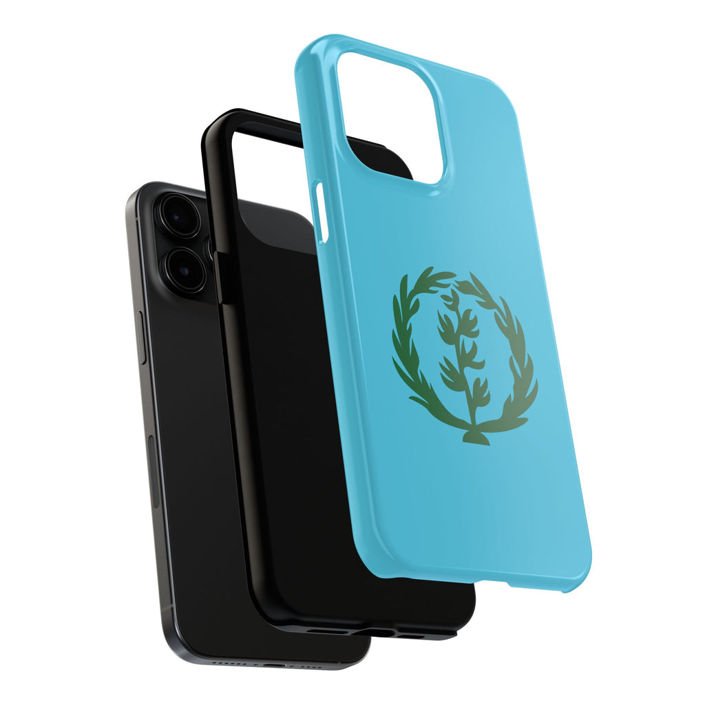 Meley Phone Case — Durable Protective Case with Green Olive Wreath Design