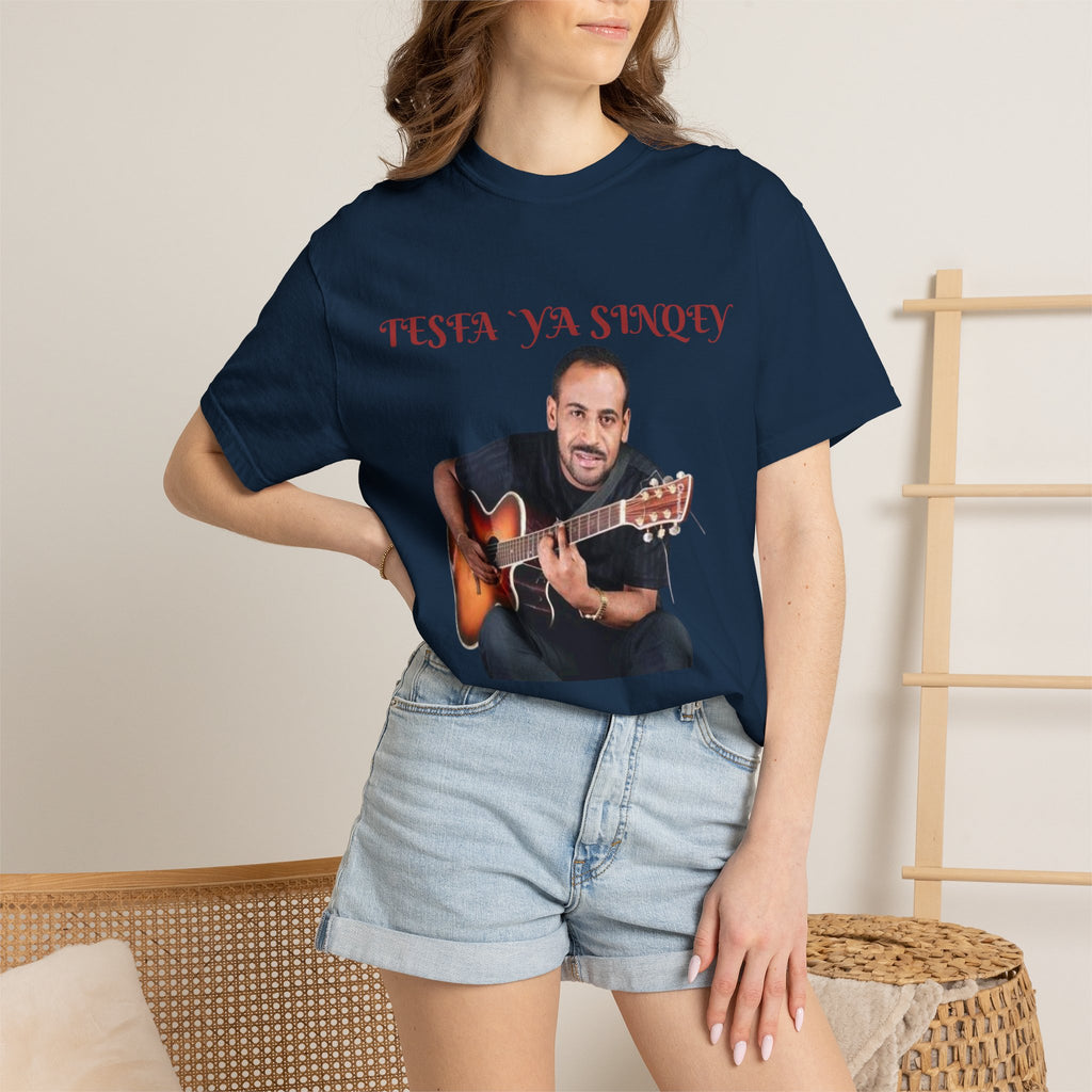 T-shirt — Tesfa Ya Sinqey Guitar Portrait Tee