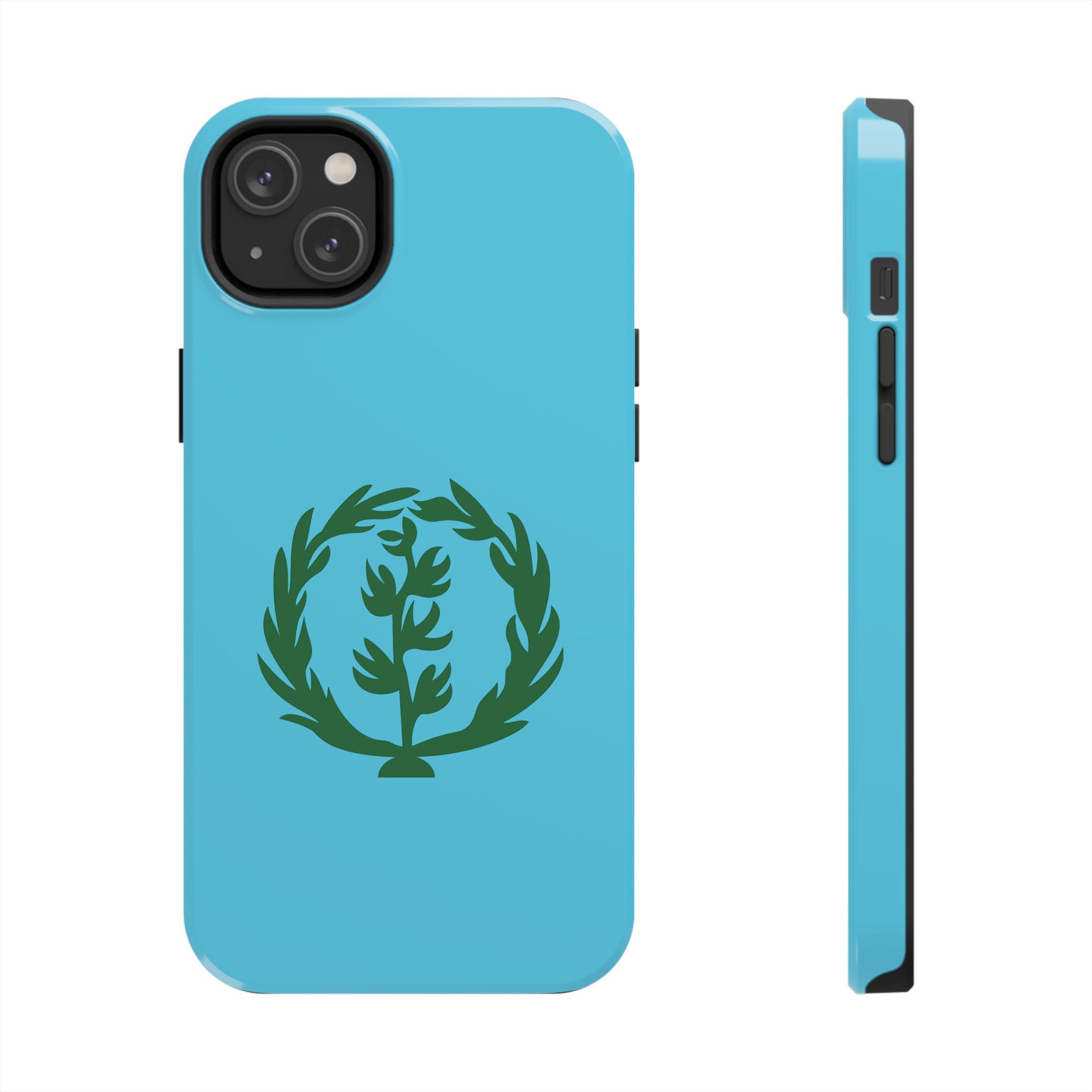 Meley Phone Case — Durable Protective Case with Green Olive Wreath Design