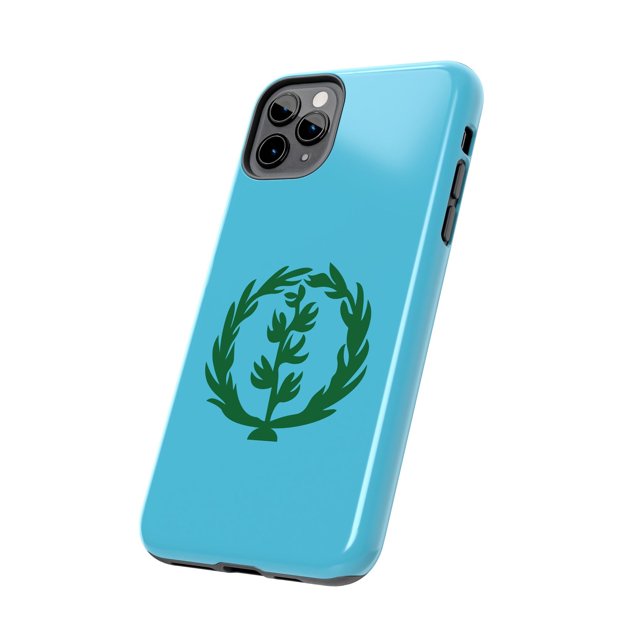 Meley Phone Case — Durable Protective Case with Green Olive Wreath Design