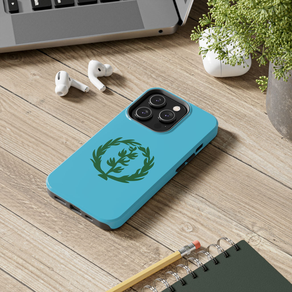 Meley Phone Case — Durable Protective Case with Green Olive Wreath Design