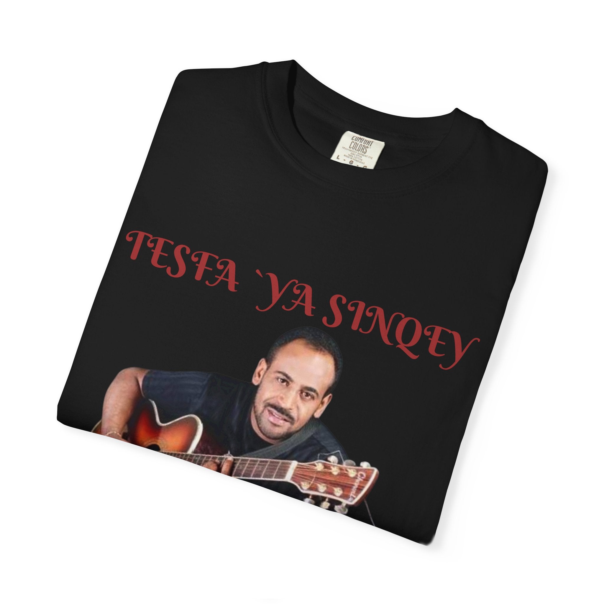 T-shirt — Tesfa Ya Sinqey Guitar Portrait Tee