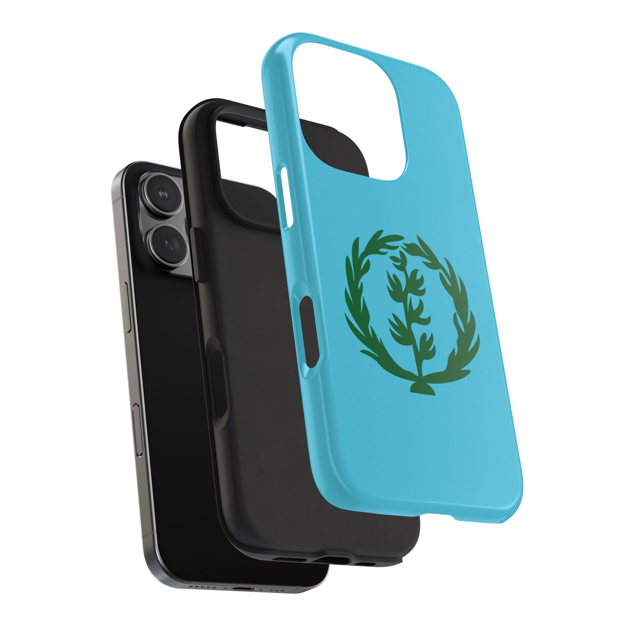 Meley Phone Case — Durable Protective Case with Green Olive Wreath Design
