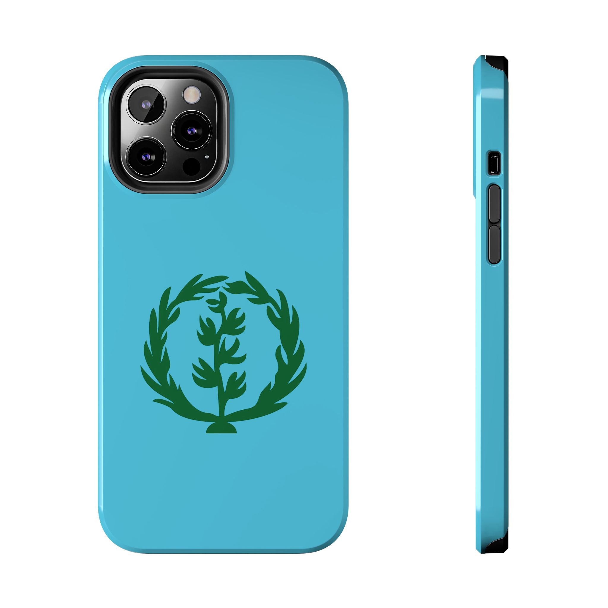 Meley Phone Case — Durable Protective Case with Green Olive Wreath Design