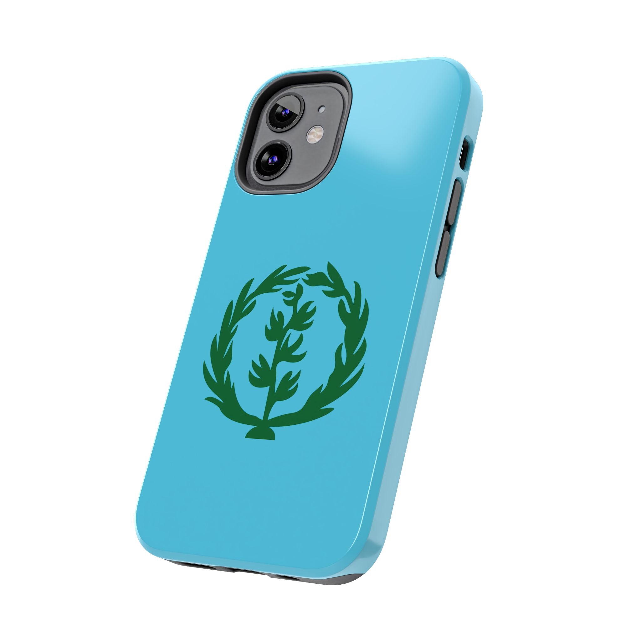 Meley Phone Case — Durable Protective Case with Green Olive Wreath Design