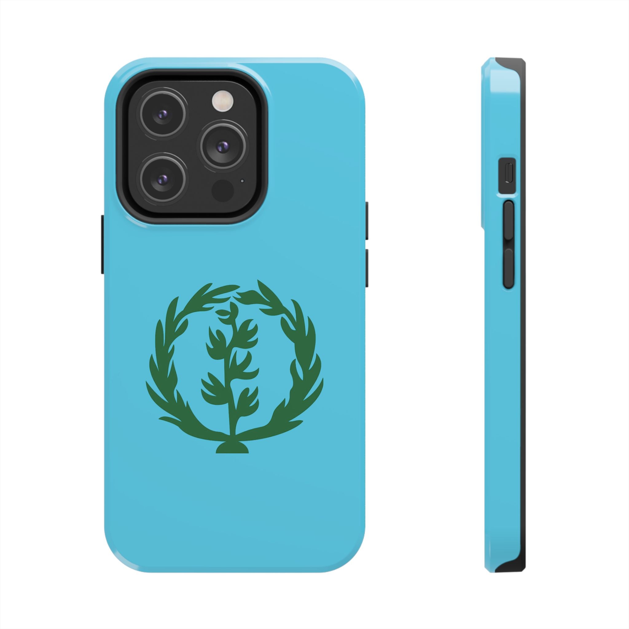 Meley Phone Case — Durable Protective Case with Green Olive Wreath Design