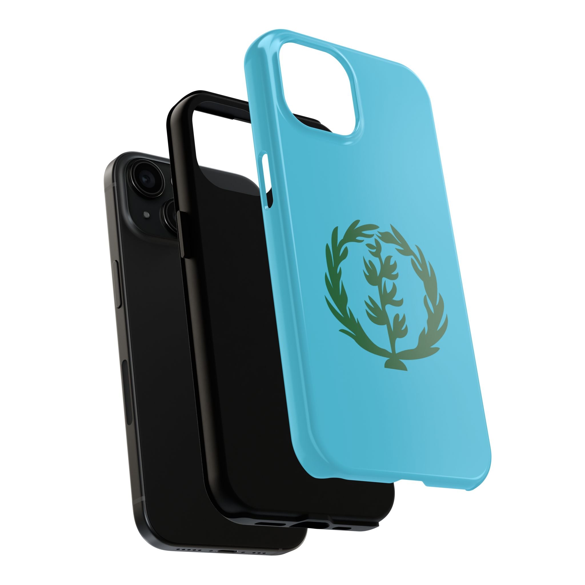 Meley Phone Case — Durable Protective Case with Green Olive Wreath Design