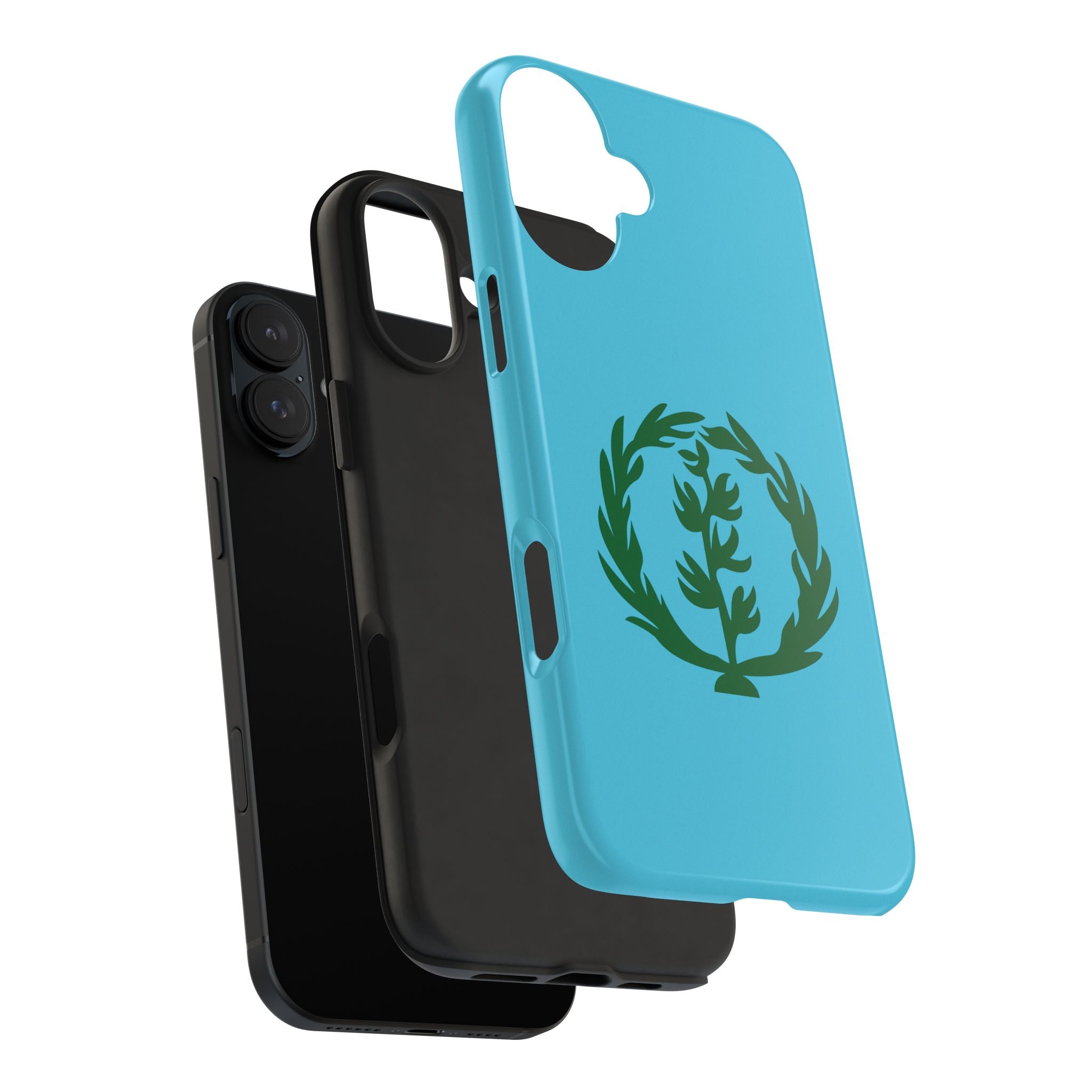 Meley Phone Case — Durable Protective Case with Green Olive Wreath Design