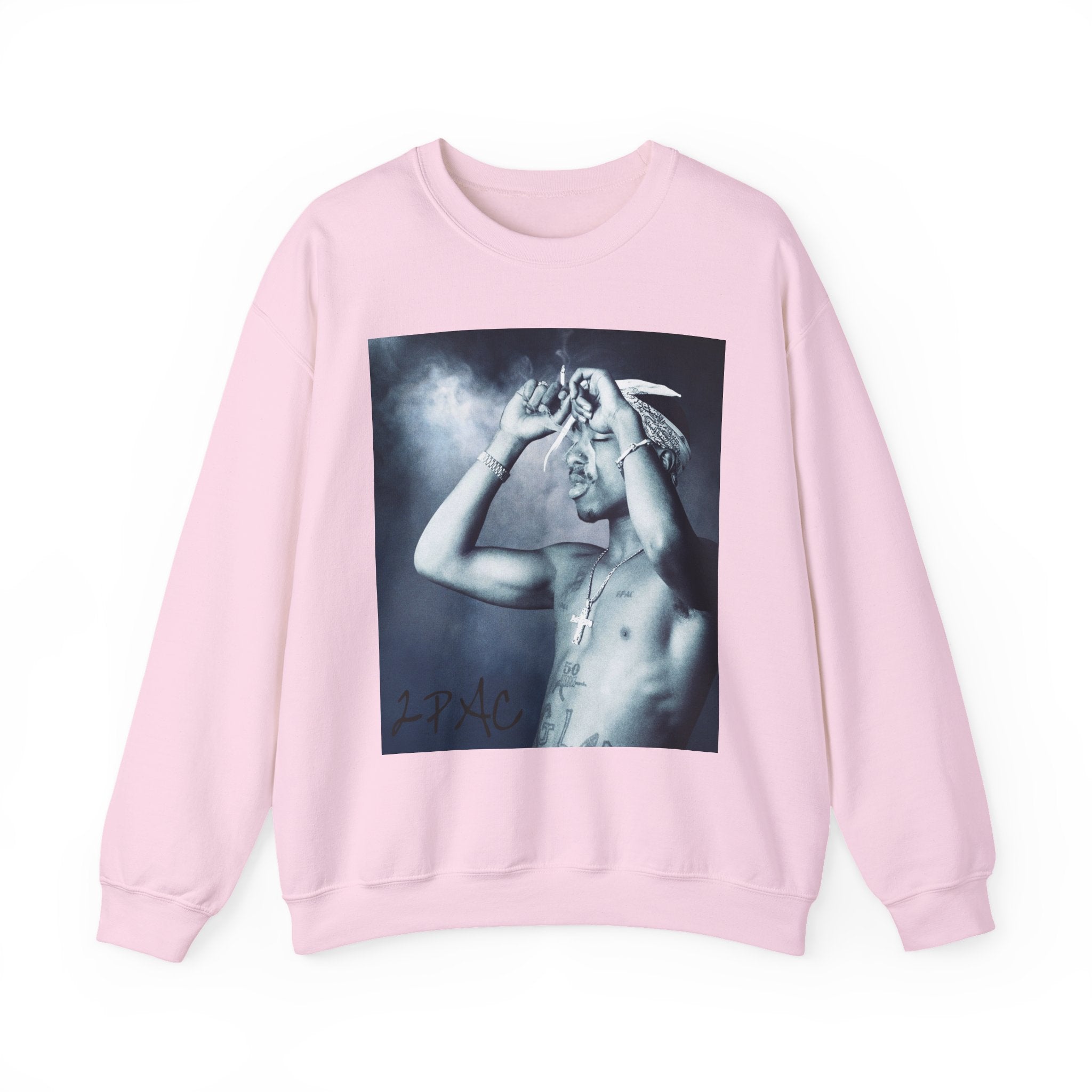 Tupac - Graphic Crewneck Sweatshirt — Vintage Black & White Portrait
