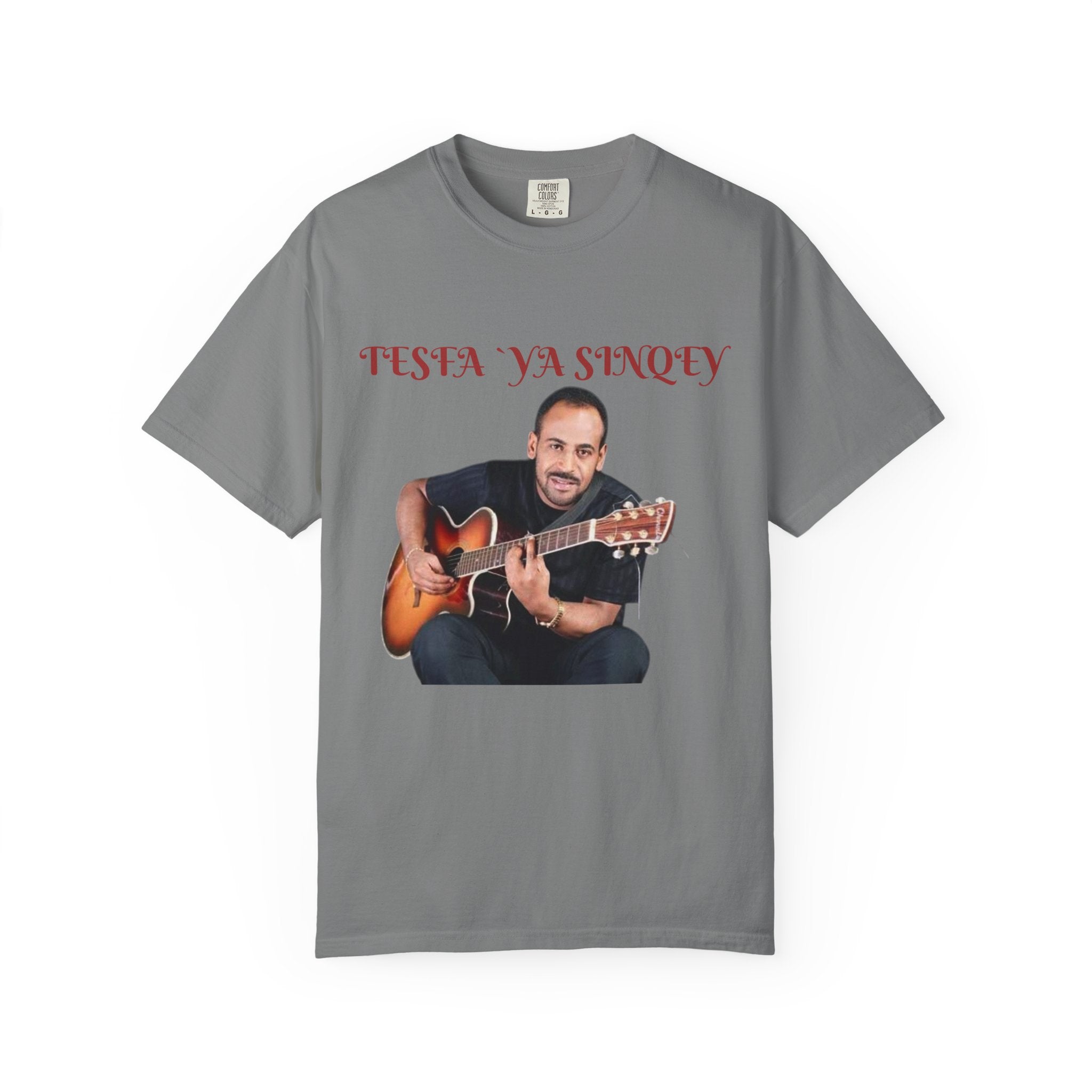 T-shirt — Tesfa Ya Sinqey Guitar Portrait Tee