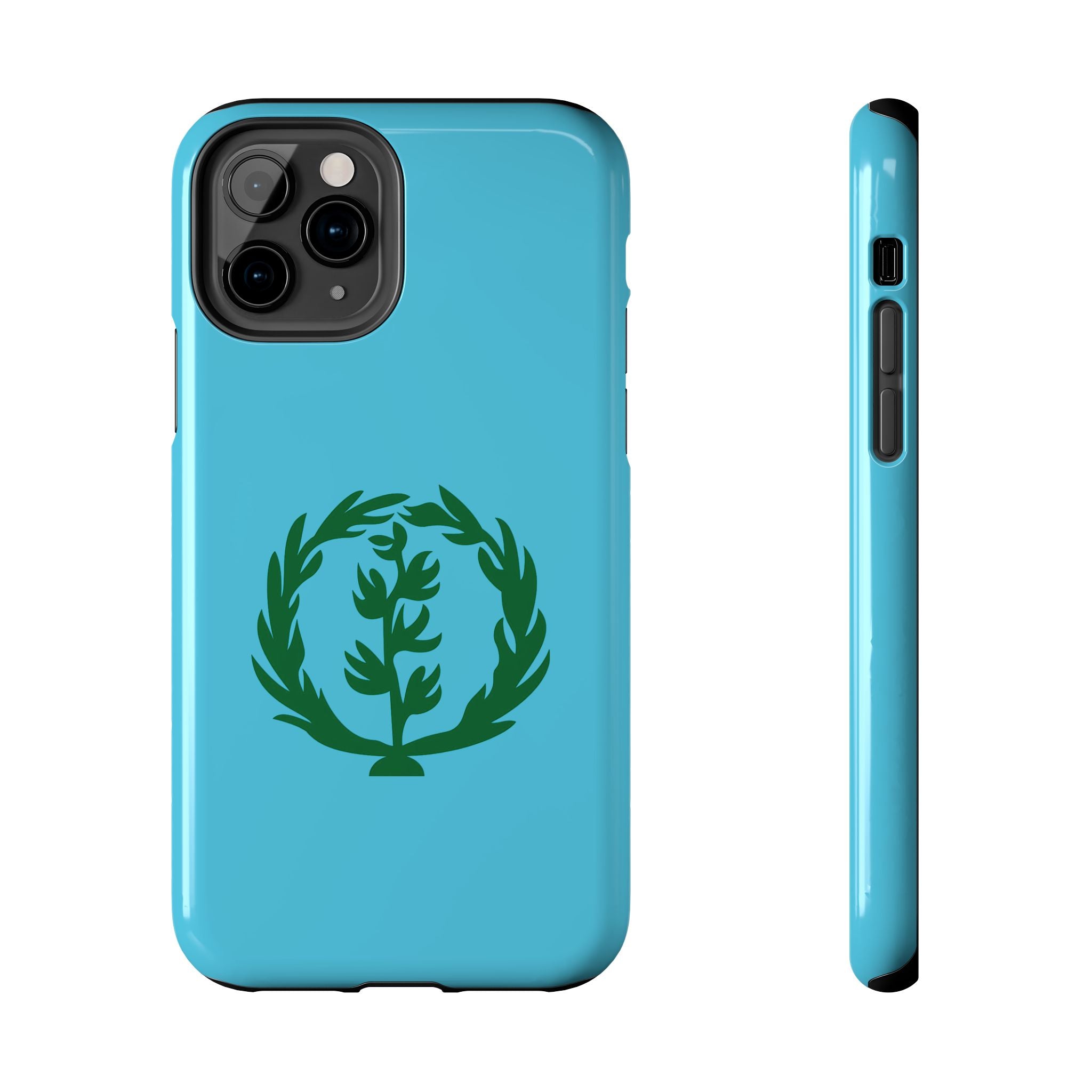 Meley Phone Case — Durable Protective Case with Green Olive Wreath Design
