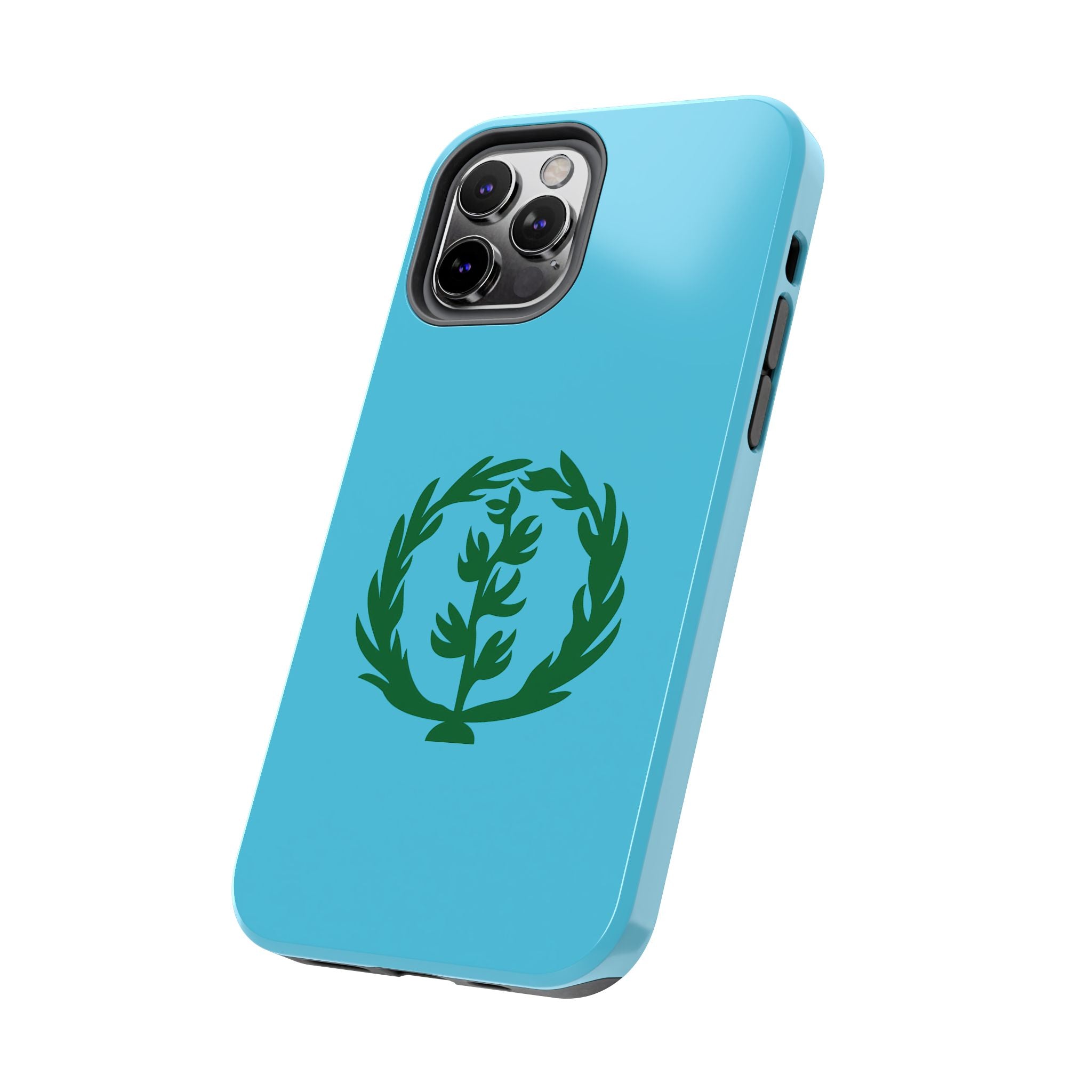 Meley Phone Case — Durable Protective Case with Green Olive Wreath Design
