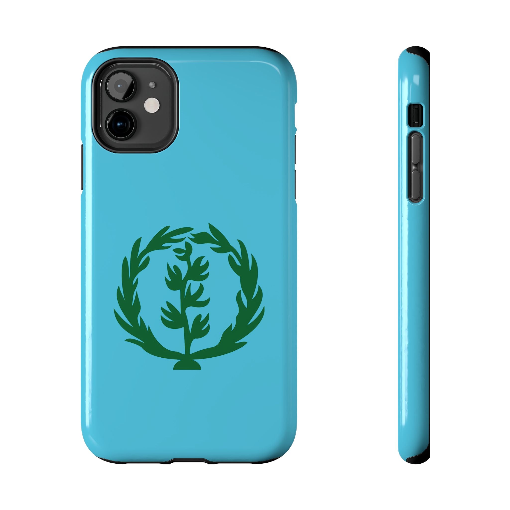 Meley Phone Case — Durable Protective Case with Green Olive Wreath Design