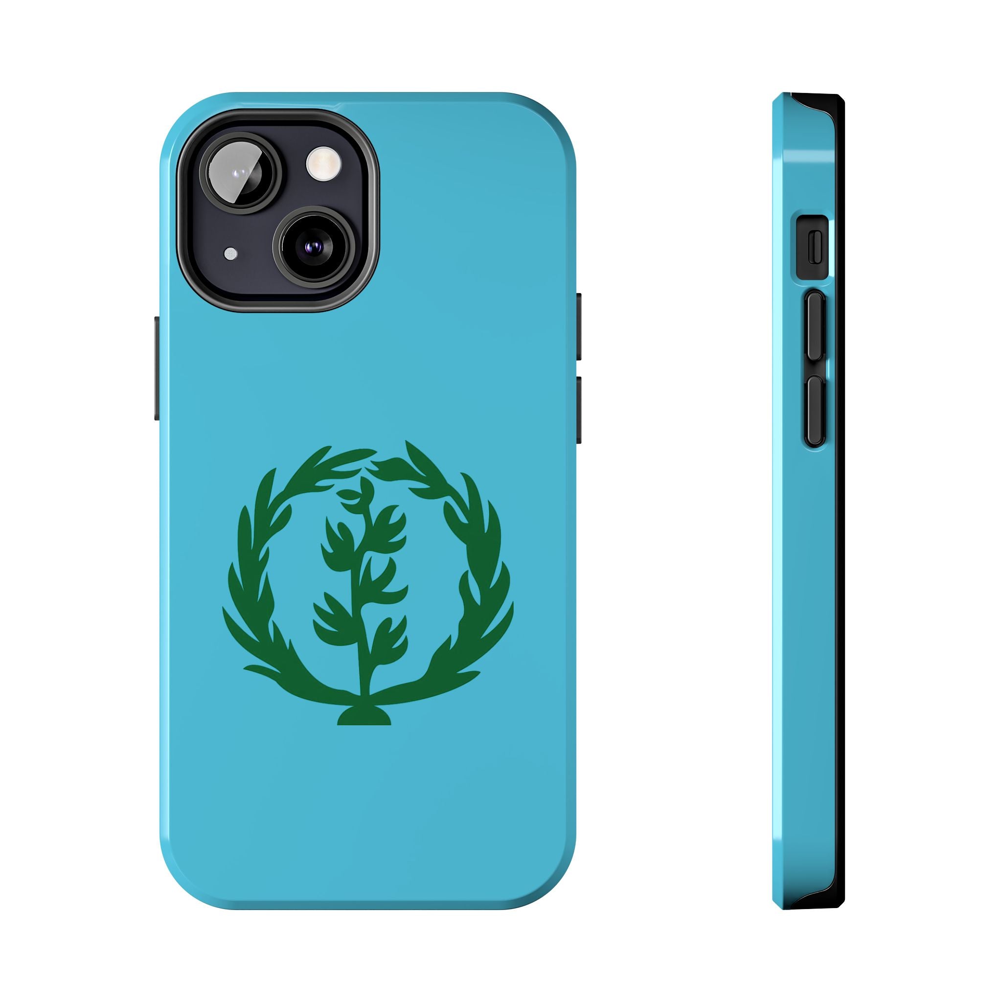 Meley Phone Case — Durable Protective Case with Green Olive Wreath Design