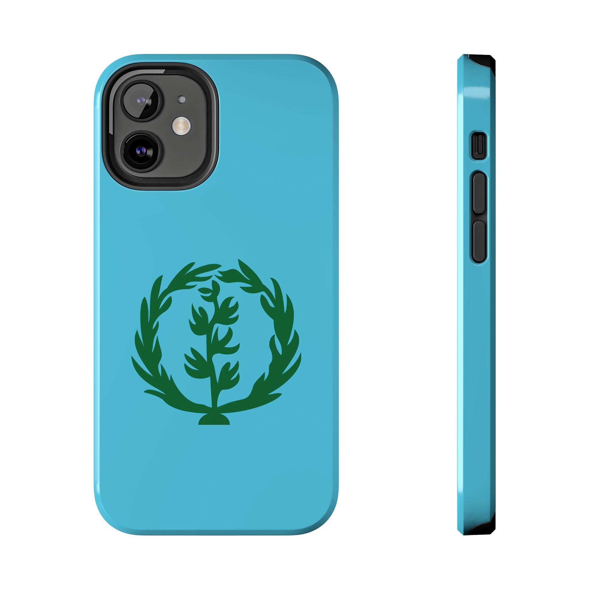 Meley Phone Case — Durable Protective Case with Green Olive Wreath Design