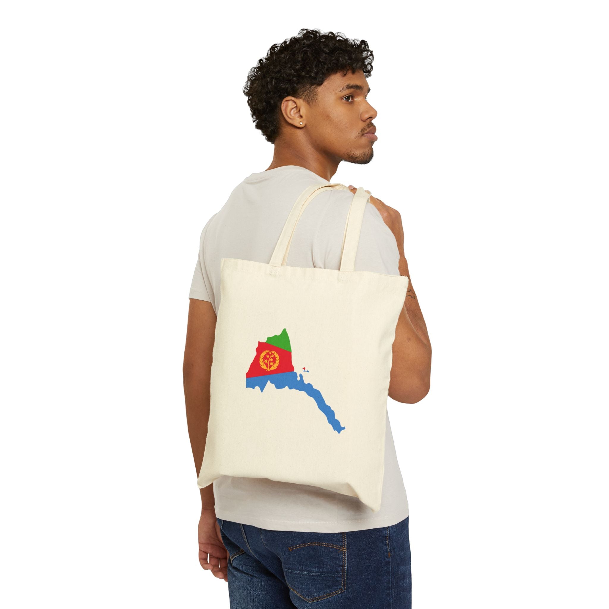 Eritrea Map Canvas Tote Bag – Lightweight Cotton Country Flag Tote for Travel & Everyday