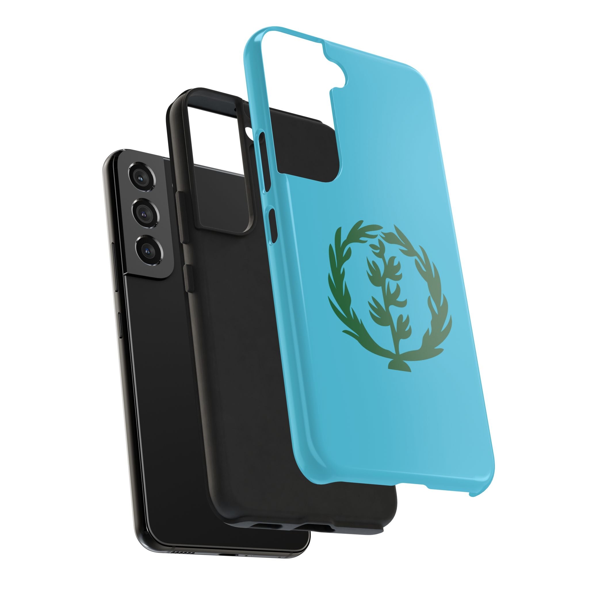 Meley Phone Case — Durable Protective Case with Green Olive Wreath Design