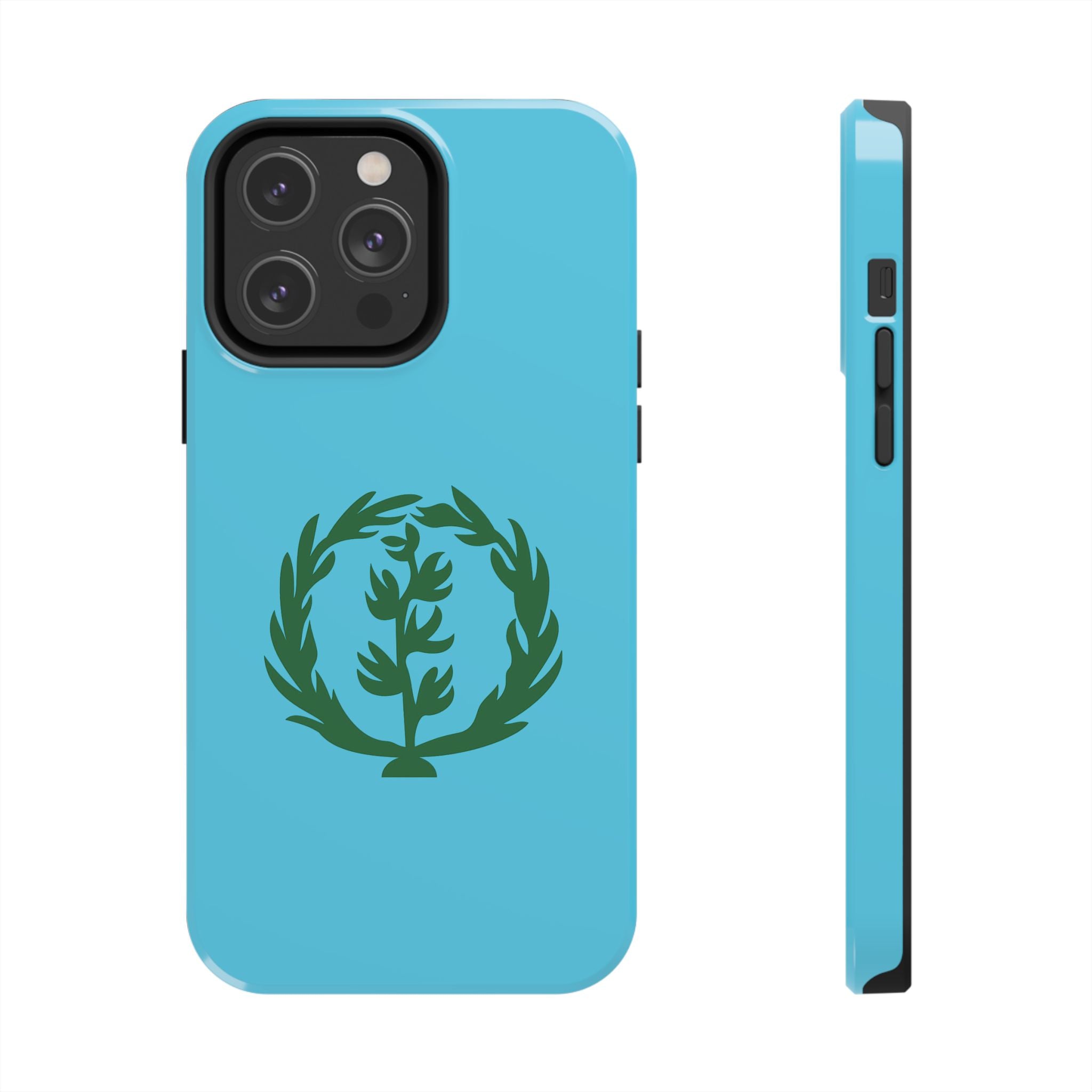 Meley Phone Case — Durable Protective Case with Green Olive Wreath Design