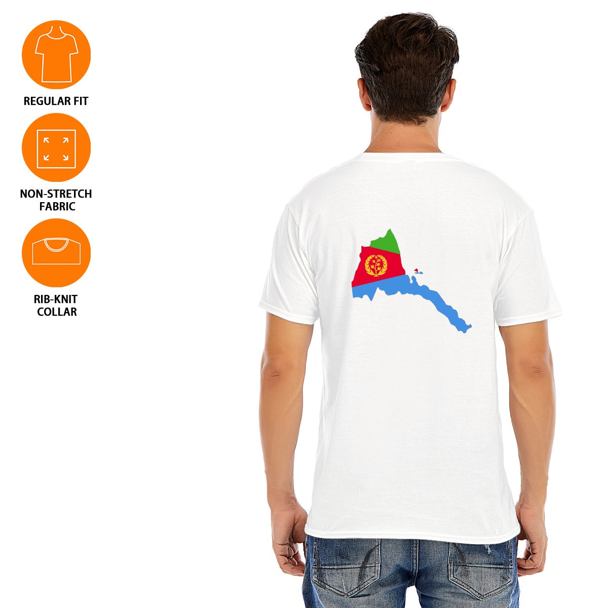 Eritrea Pride - Unisex O-neck Short Sleeve T-shirt | 180GSM Cotton (DTF)