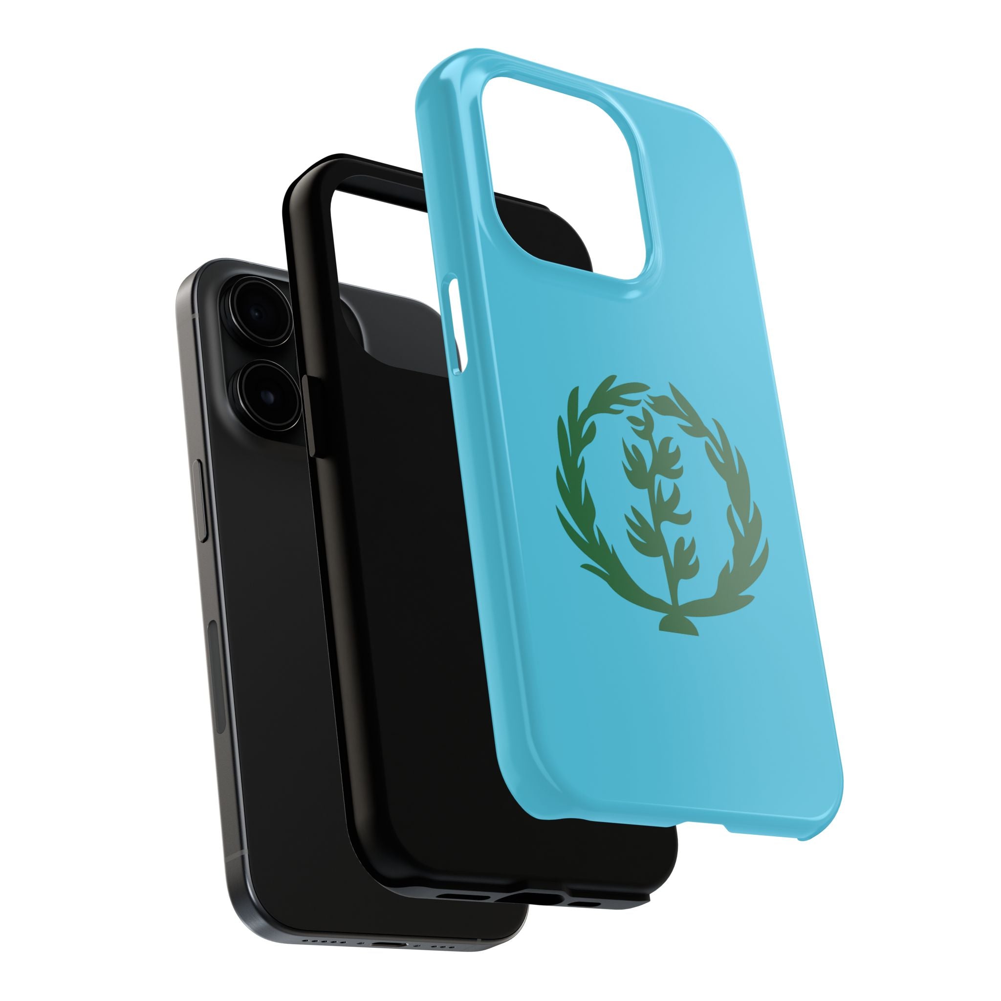 Meley Phone Case — Durable Protective Case with Green Olive Wreath Design