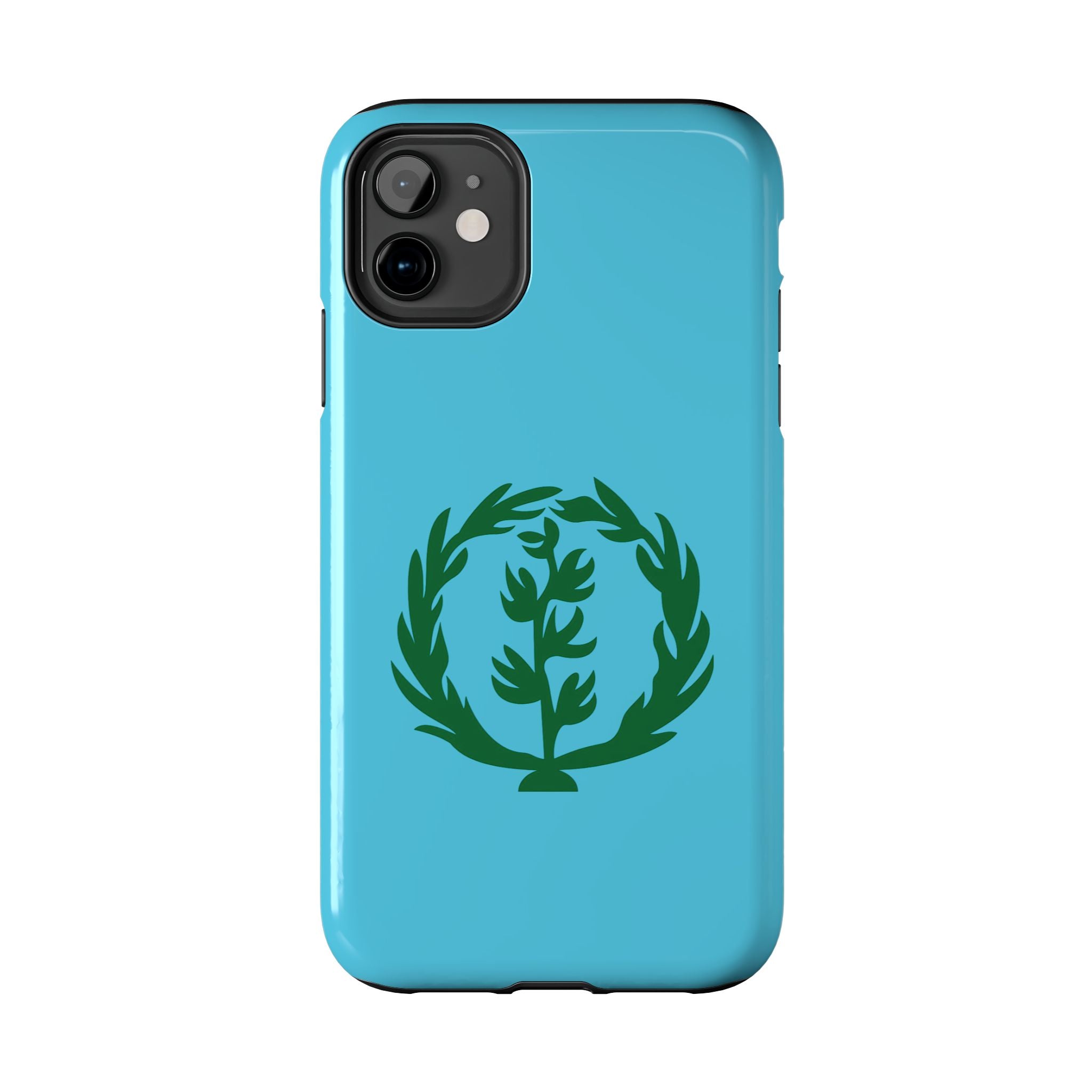 Meley Phone Case — Durable Protective Case with Green Olive Wreath Design