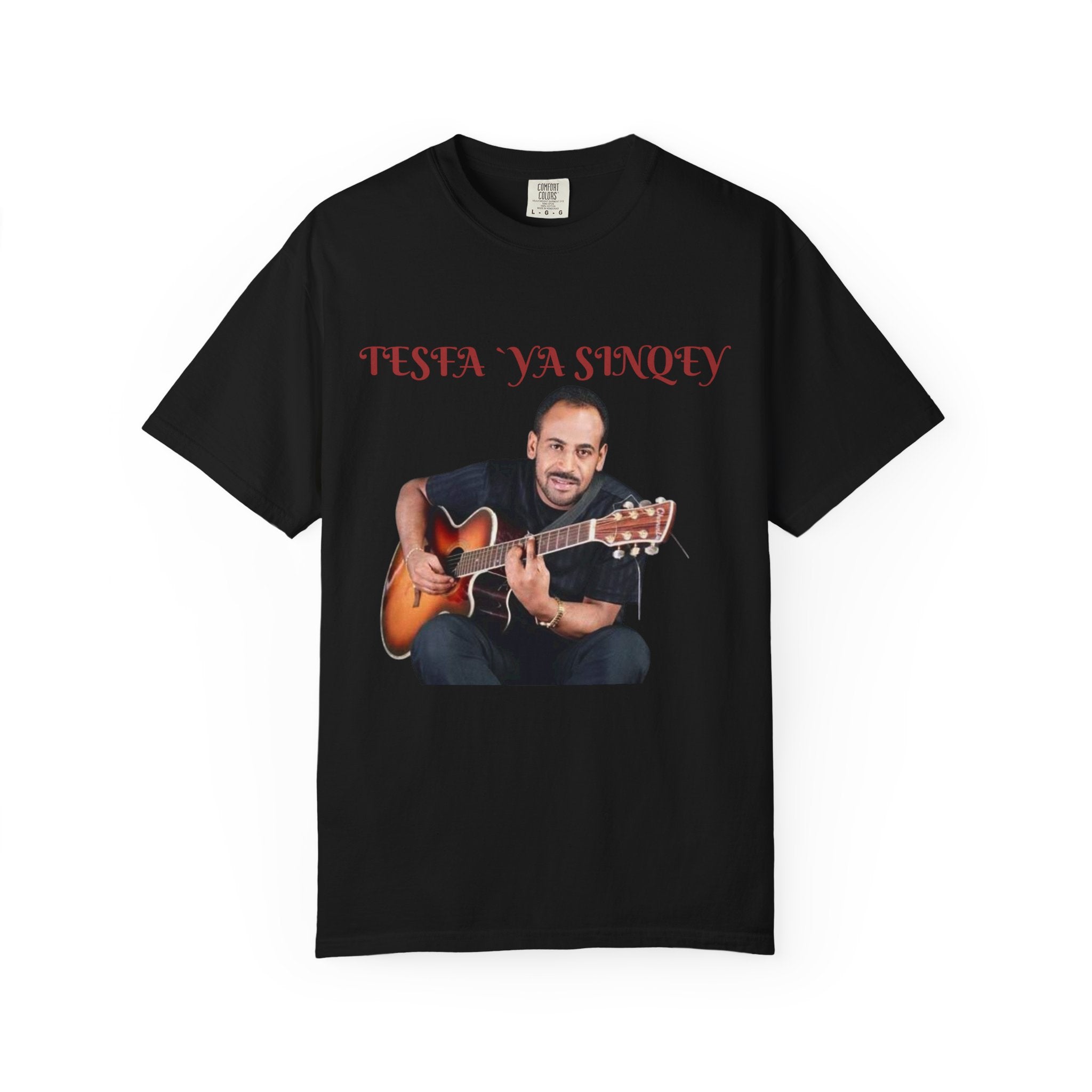 T-shirt — Tesfa Ya Sinqey Guitar Portrait Tee