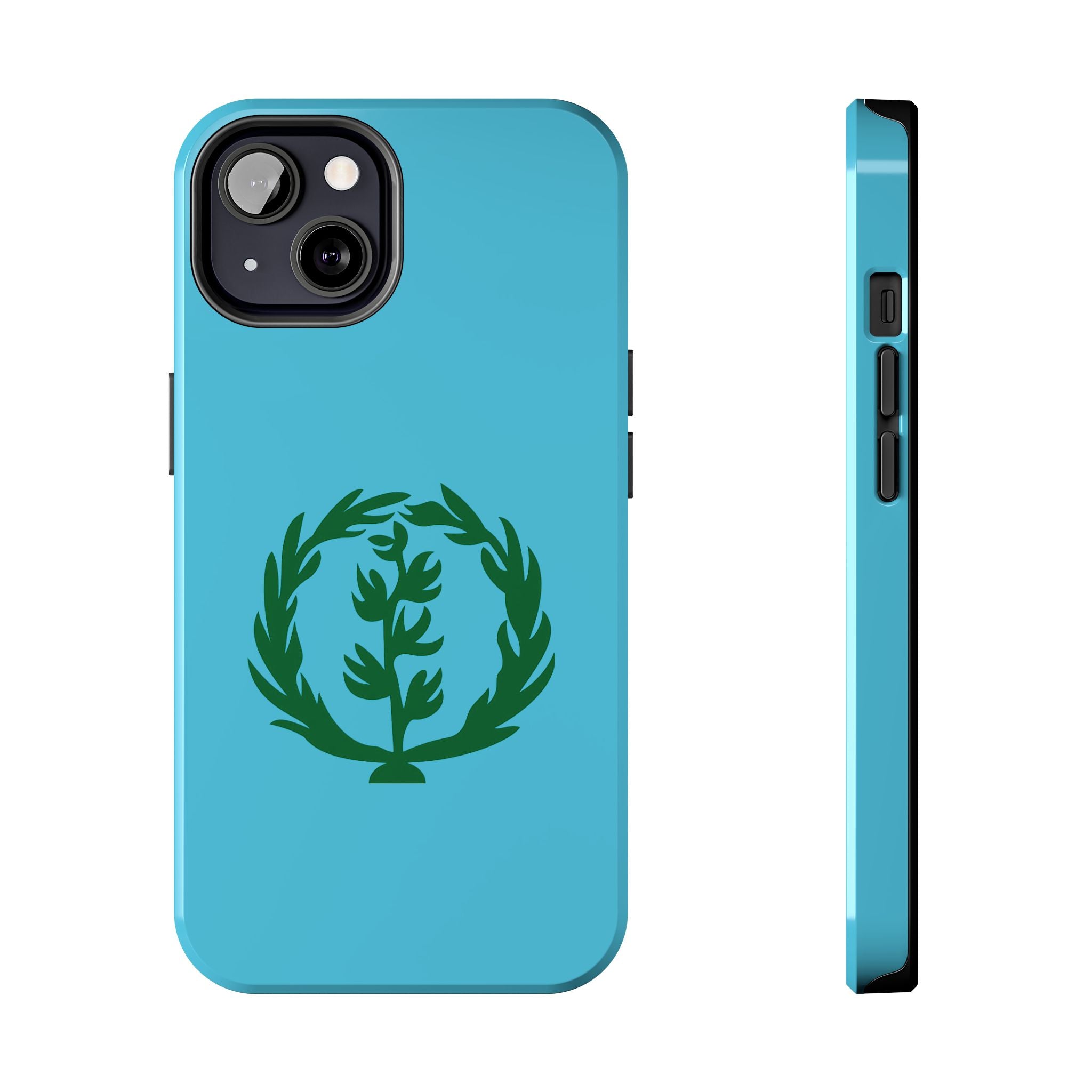 Meley Phone Case — Durable Protective Case with Green Olive Wreath Design
