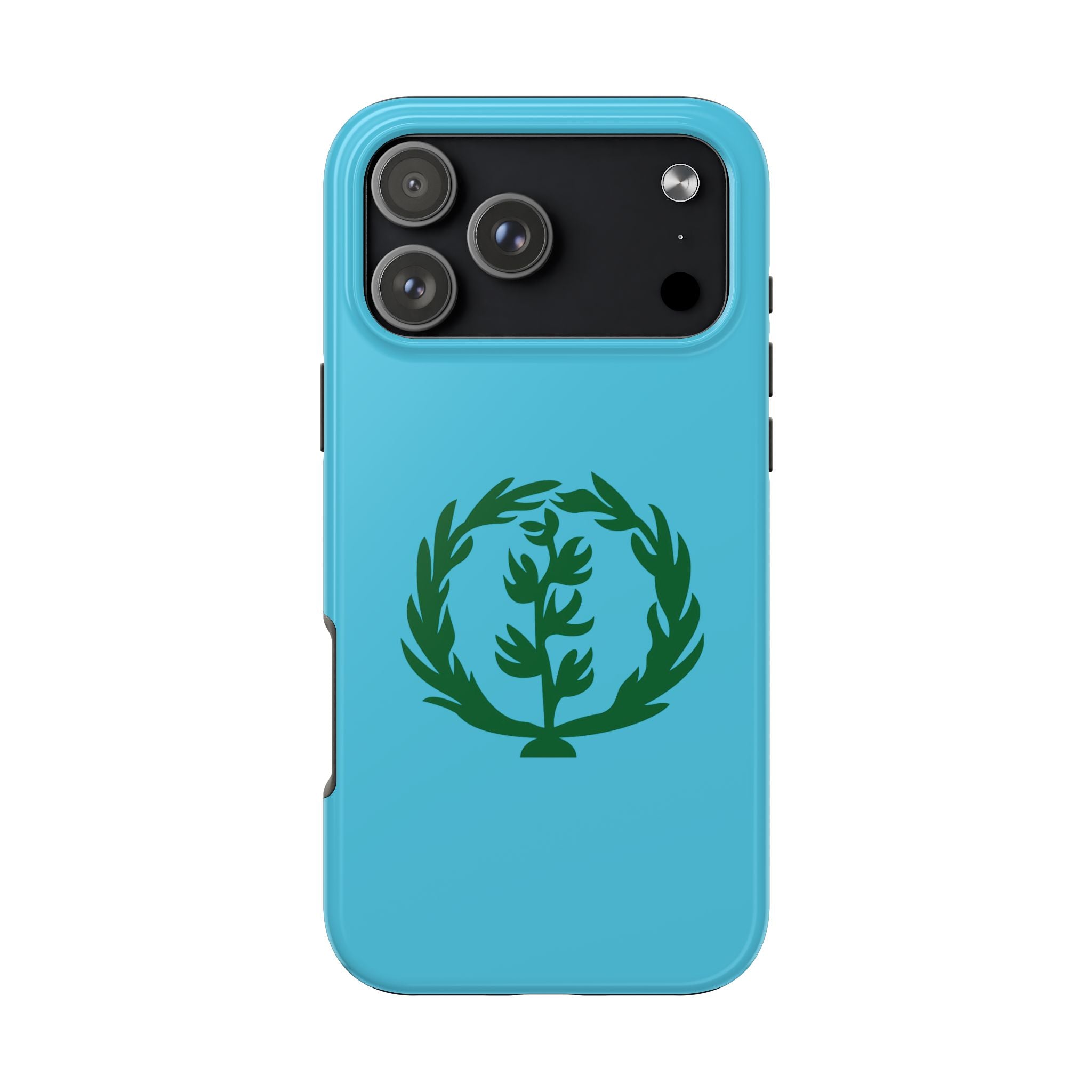 Meley Phone Case — Durable Protective Case with Green Olive Wreath Design