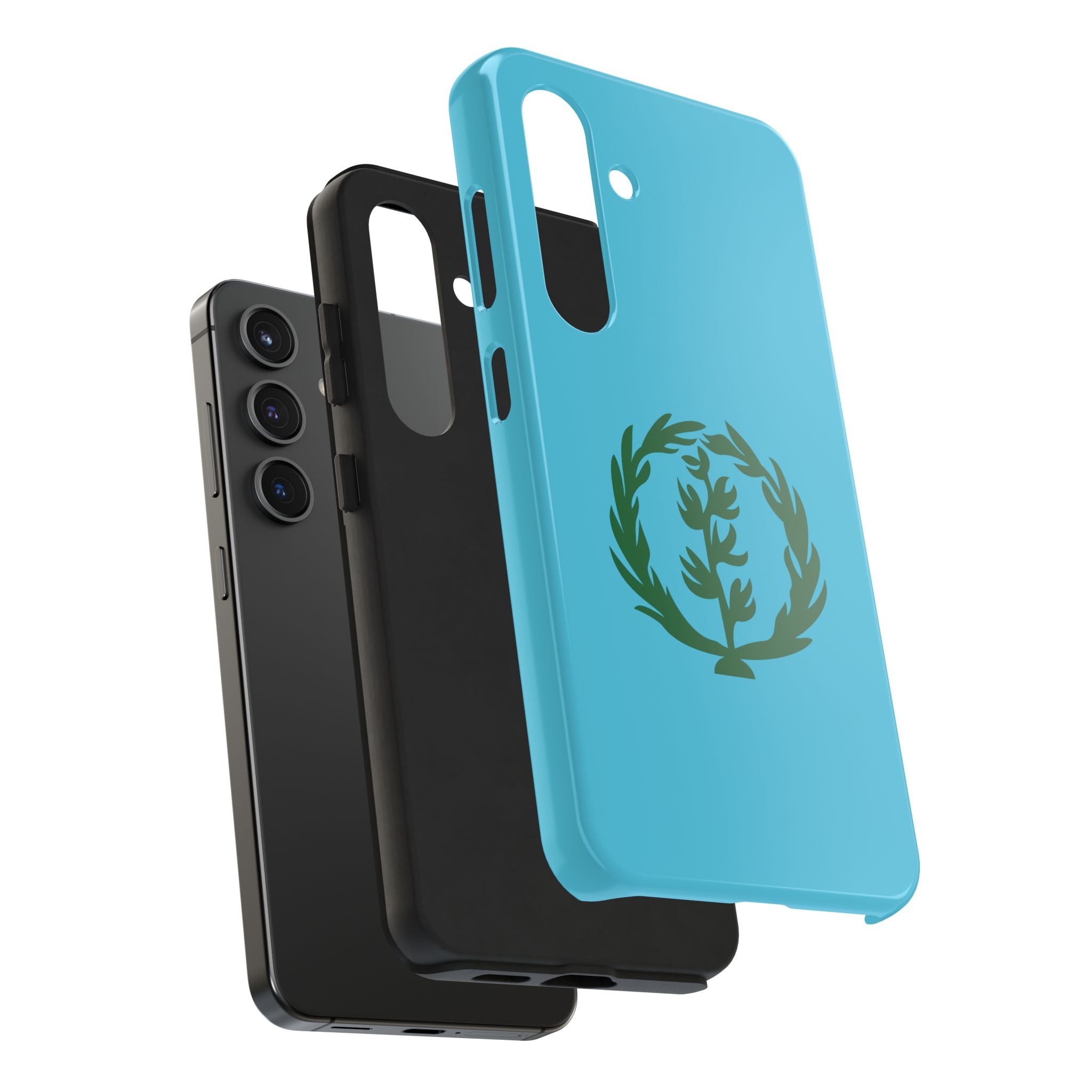 Meley Phone Case — Durable Protective Case with Green Olive Wreath Design