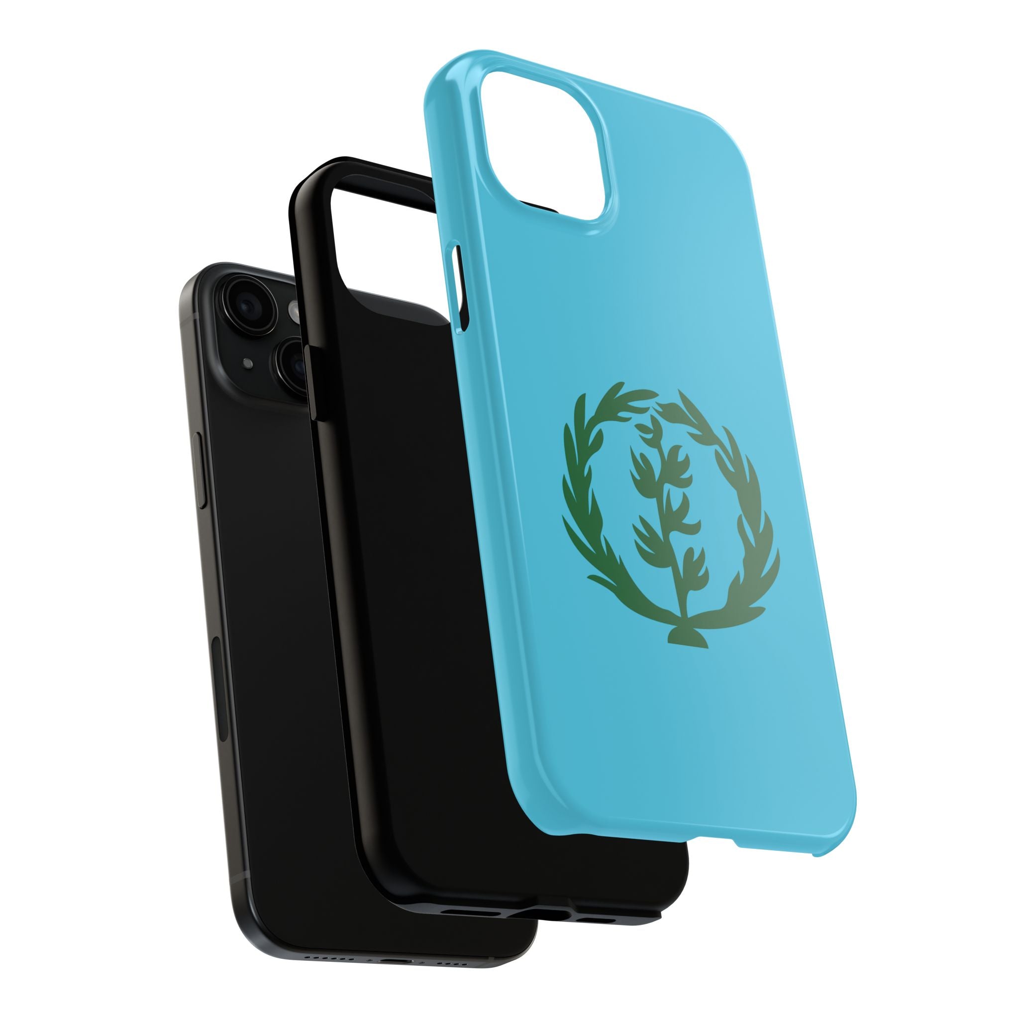 Meley Phone Case — Durable Protective Case with Green Olive Wreath Design