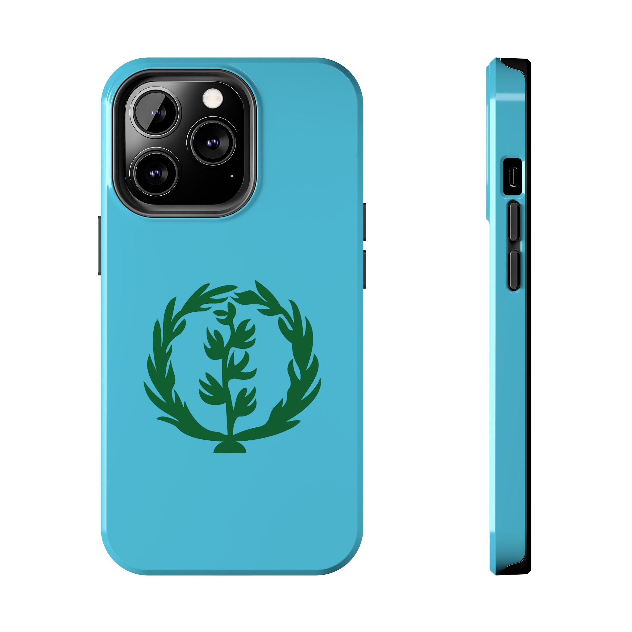 Meley Phone Case — Durable Protective Case with Green Olive Wreath Design