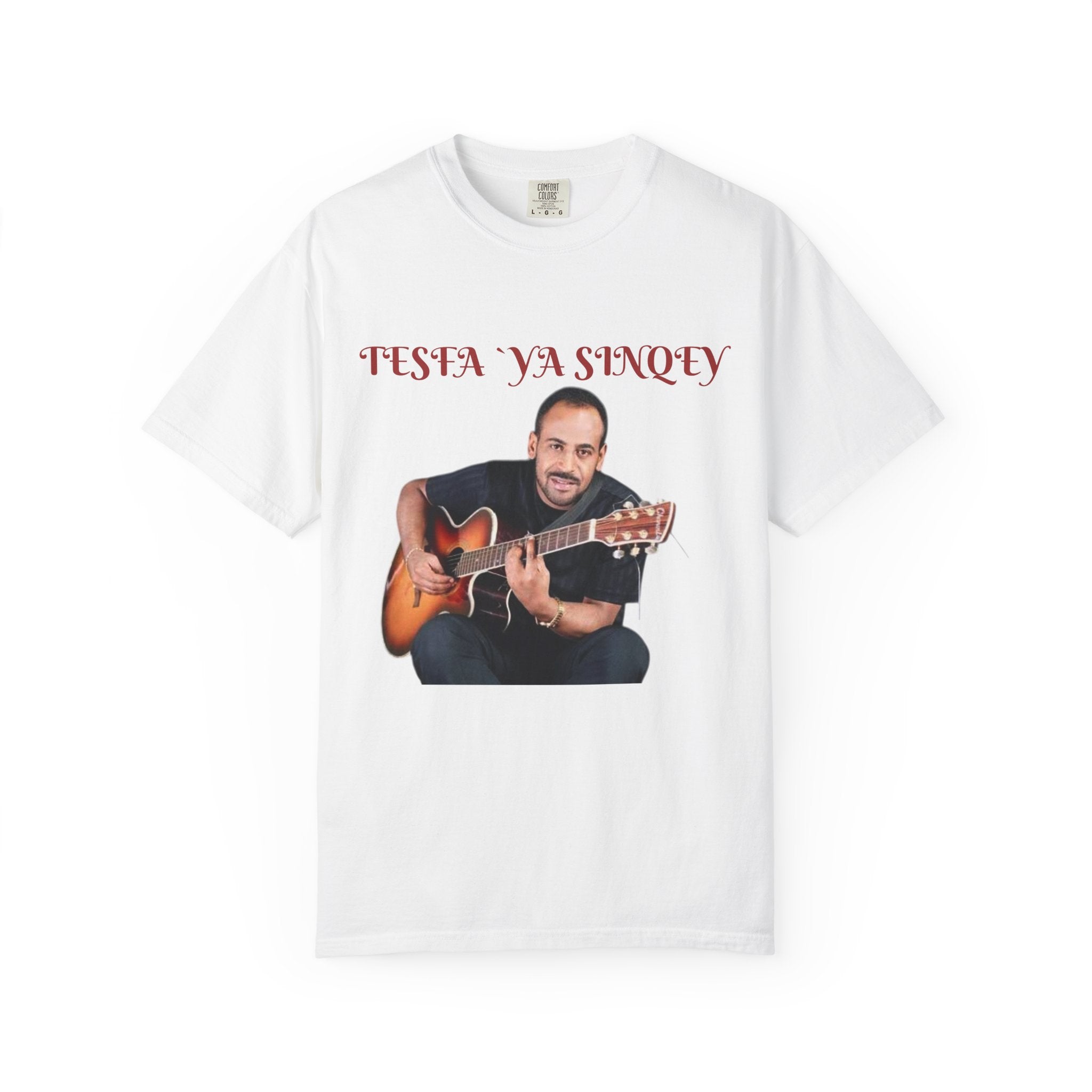 T-shirt — Tesfa Ya Sinqey Guitar Portrait Tee