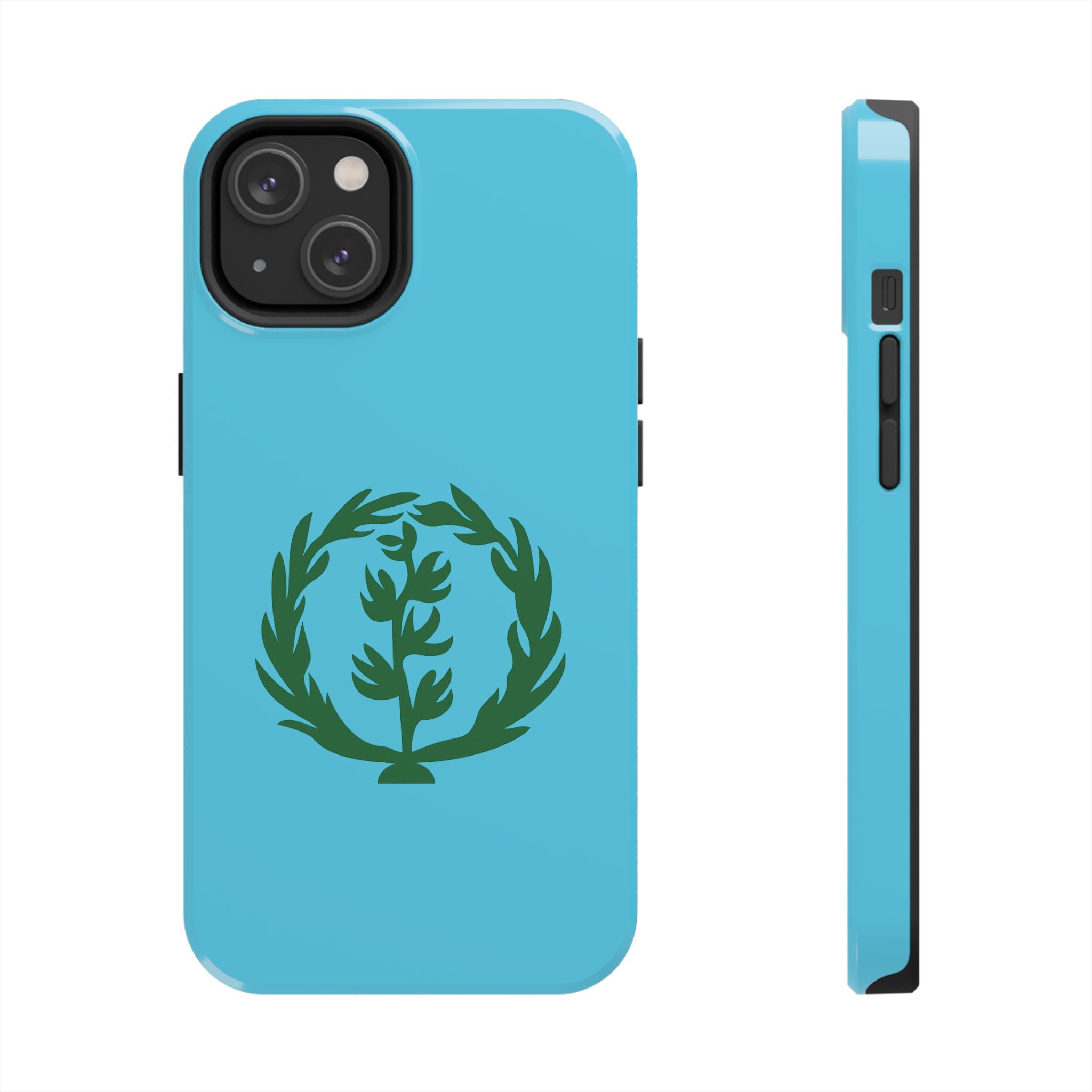 Meley Phone Case — Durable Protective Case with Green Olive Wreath Design