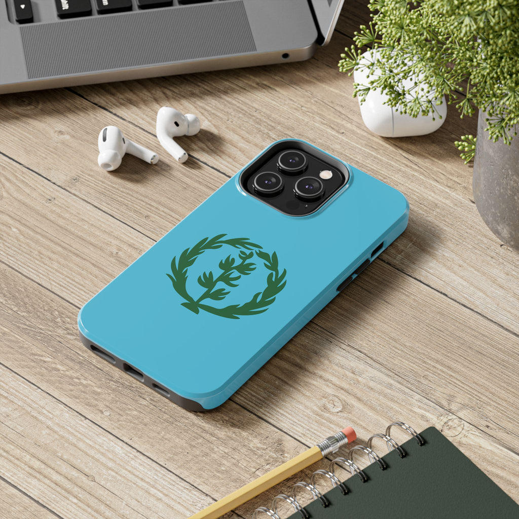 Meley Phone Case — Durable Protective Case with Green Olive Wreath Design