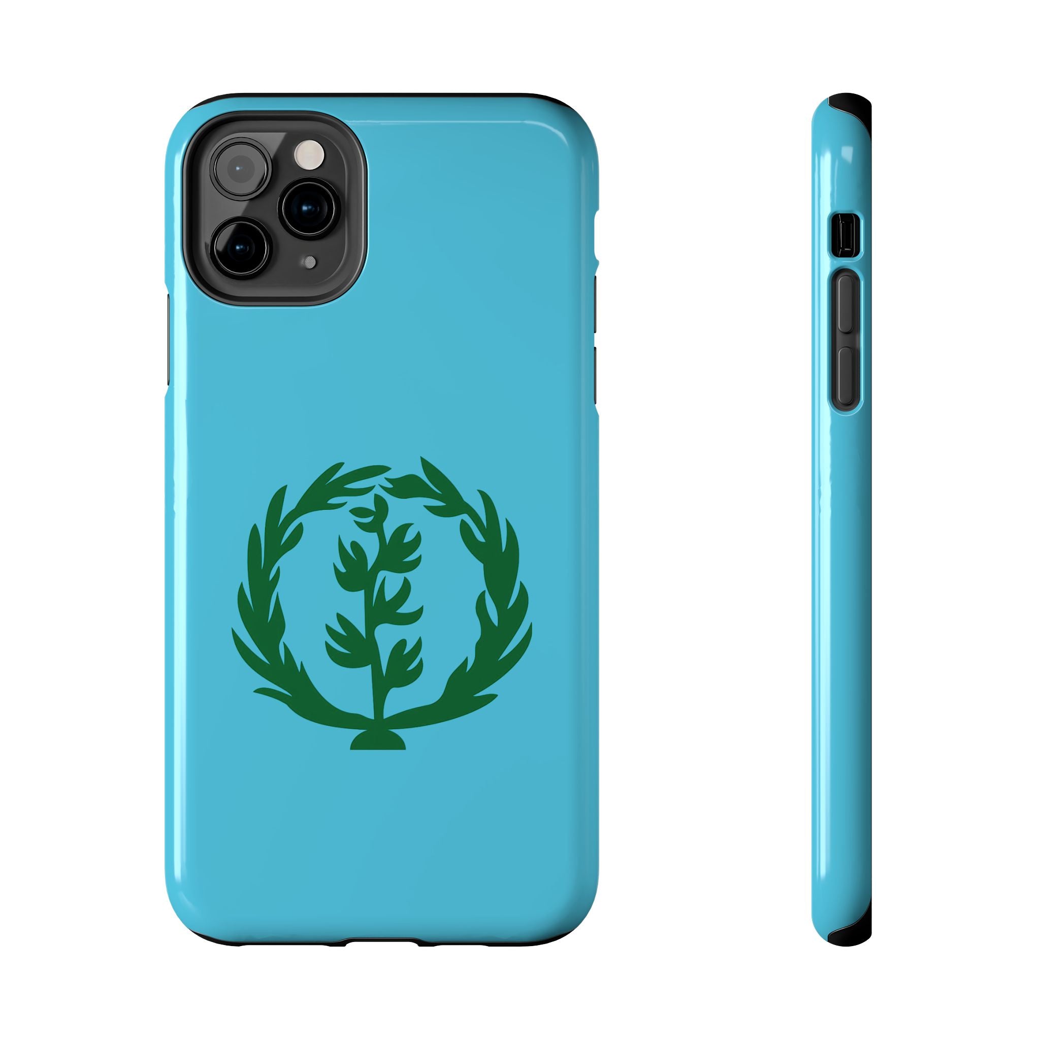 Meley Phone Case — Durable Protective Case with Green Olive Wreath Design