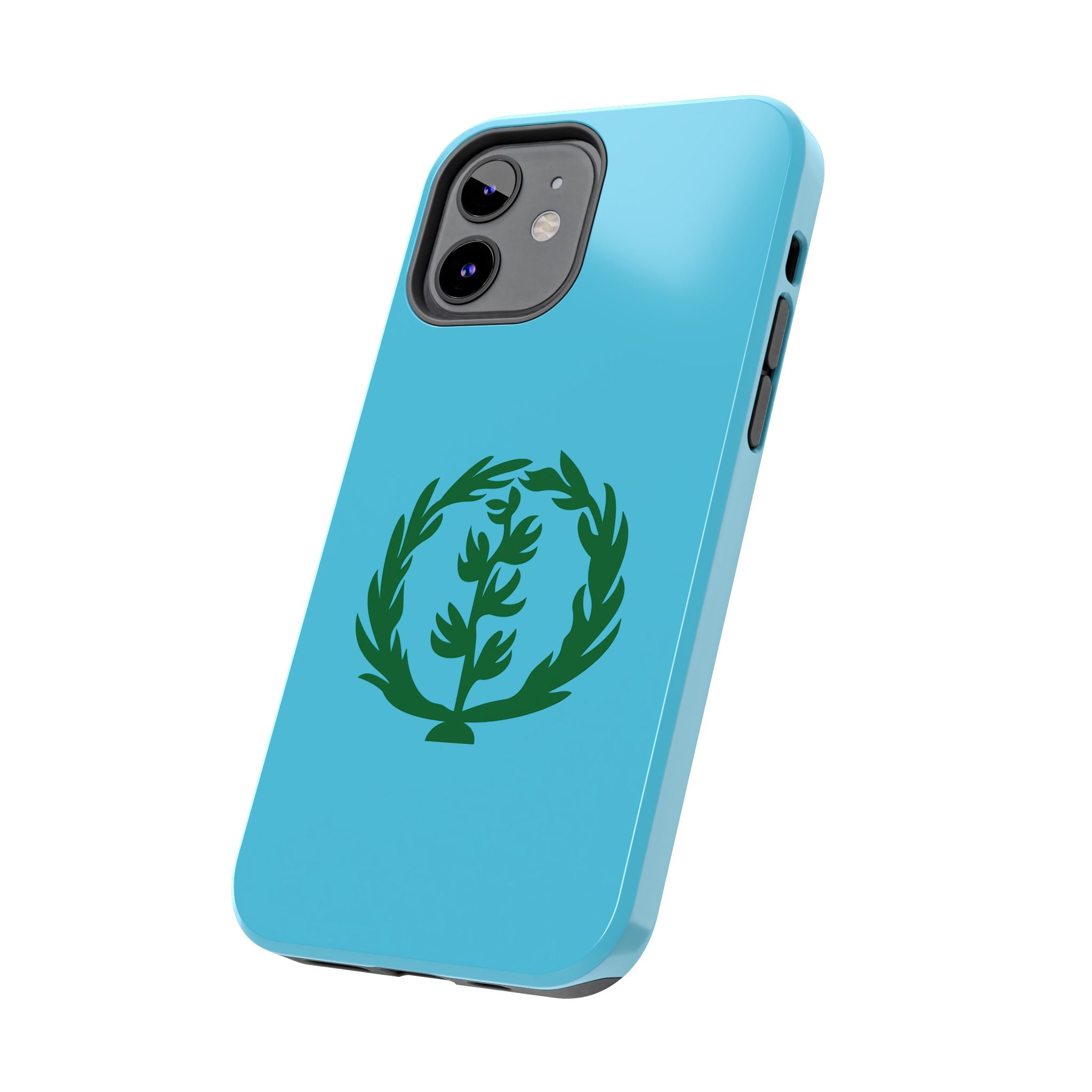 Meley Phone Case — Durable Protective Case with Green Olive Wreath Design